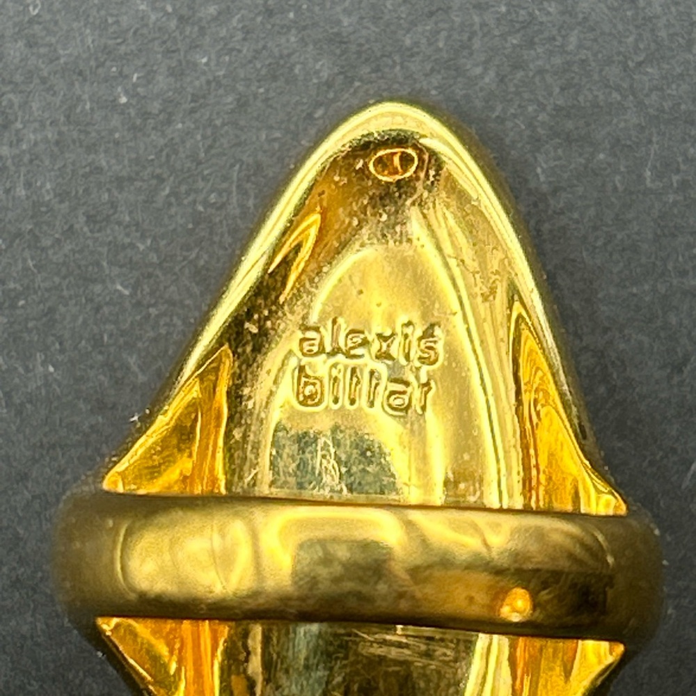 Alexis Bittar Gold and Crystal Ring~Size 7 - Picture 5 of 6